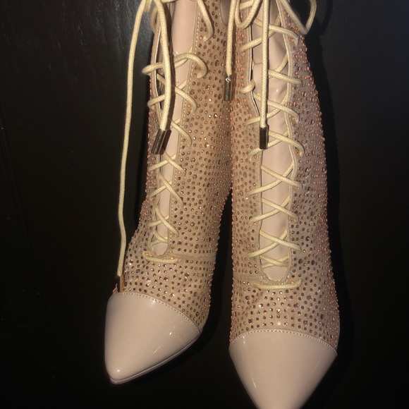 Diamanté Heeled Boots - Picture 2 of 5